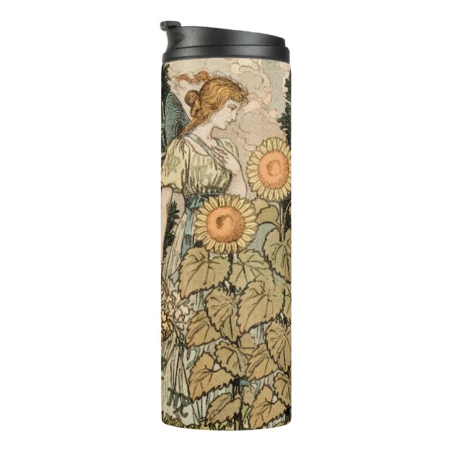 Bouteilles Isothermes Sunflower Art Nouveau Jardin Grasset Femme (Tourné sur la droite)