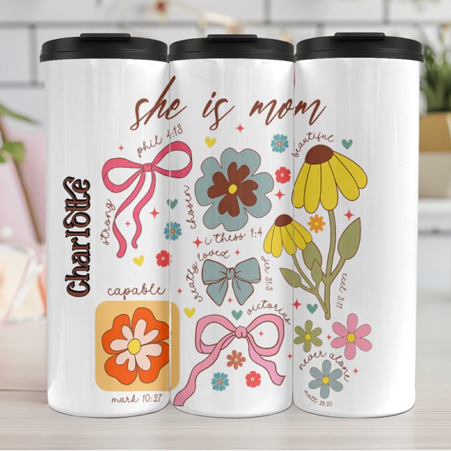 Bouteilles Isothermes Super Christian Elle Est Maman Design (Créateur téléchargé)