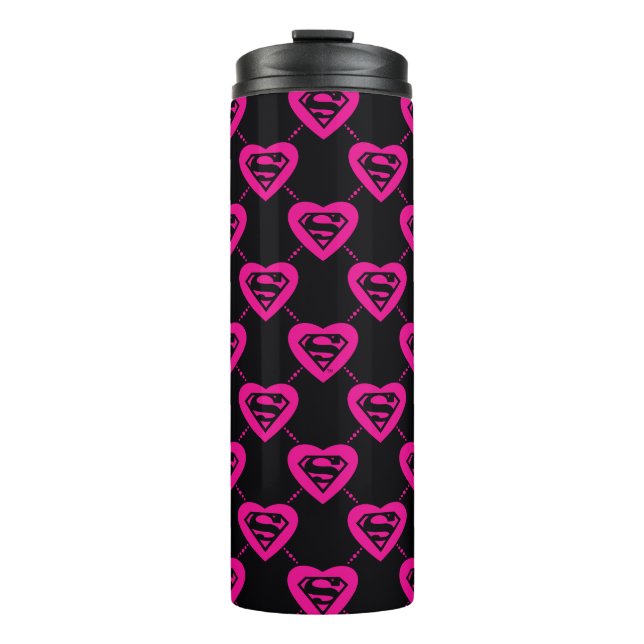 Bouteilles Isothermes Supergirl Hearts Motif diagonal (Devant)