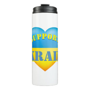 Bouteilles Isothermes Support Ukraine Yellow and Blue Heart