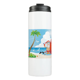 Bouteilles Isothermes surfer santa claus