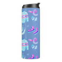 Sweet Cosy Gear hiver Patinage sur glace Aquarelle