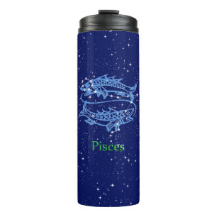 Bouteilles Isothermes Symbole Poissons Constellation et Zodiaque avec ét