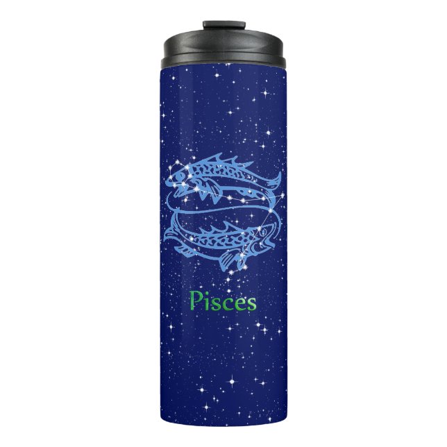 Bouteilles Isothermes Symbole Poissons Constellation et Zodiaque avec ét (Devant)