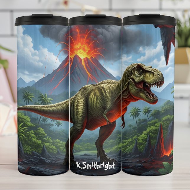 Bouteilles Isothermes T-Rex Volcano Eruption Prehistoric Roar (Créateur téléchargé)