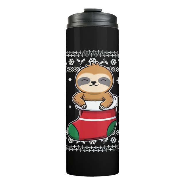 Bouteilles Isothermes T-shirt classique de Noël Sloth (Devant)
