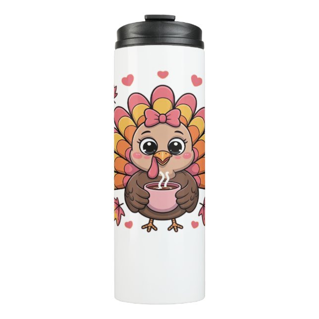 Bouteilles Isothermes t-shirt classique rose kawaii thanksgiving dinde (Devant)