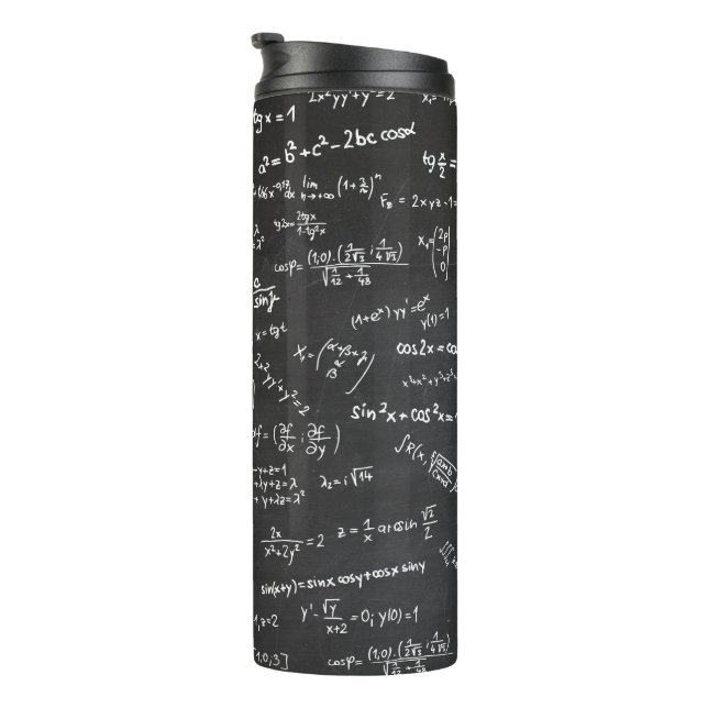 Bouteilles Isothermes Tableau noir avec formules mathématiques (Tourné sur la droite)