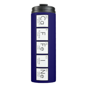 Bouteilles Isothermes Tableau Périodique Caféine Choisir Une Couleur