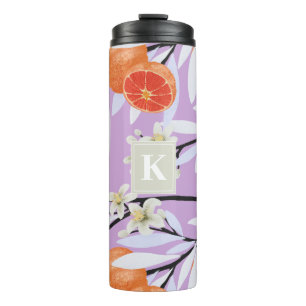Bouteilles Isothermes Tangerine Agrumes Branches florissantes Floral Ora