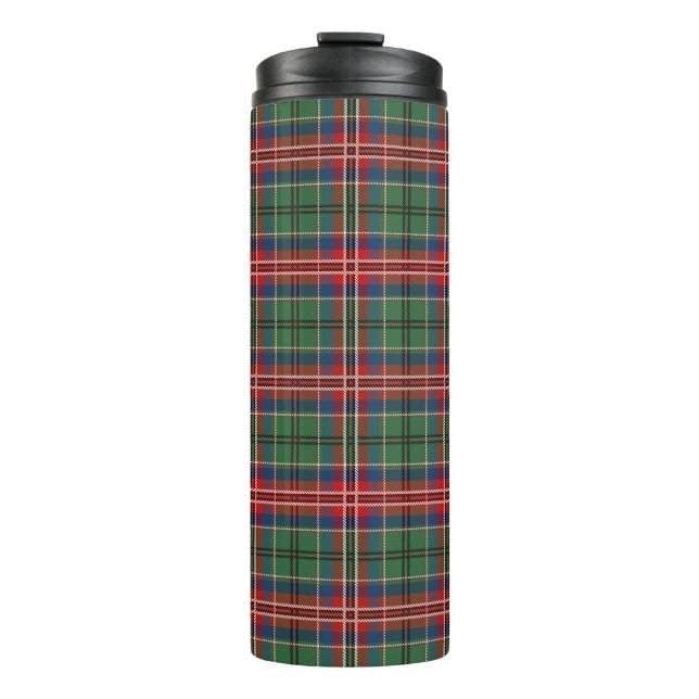 Bouteilles Isothermes Tartan Clan MacCulloch Plaid Green Red Blue Check (Devant)