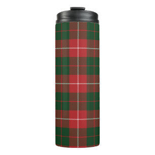 Bouteilles Isothermes Tartan Clan MacKinnon Carreaux Vert Rouge