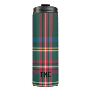 Bouteilles Isothermes Tartan classique de vacances Plaid INITIALS Festiv