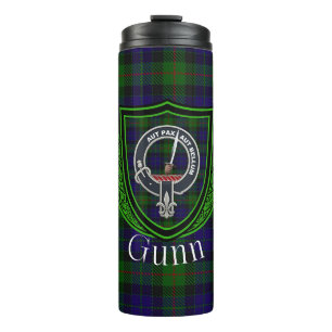 Bouteilles Isothermes Tartan et blason du clan écossais Gunn