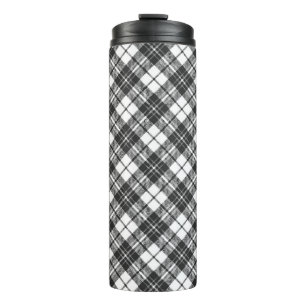 Bouteilles Isothermes Tartan motif vacances Noël noir blanc