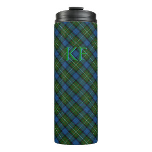 Bouteilles Isothermes Tartan officiel Fergusson avec monogramme / initia