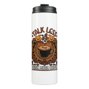 Bouteilles Isothermes Tasse Café Halloween Citrouilles Parle Moins Boit