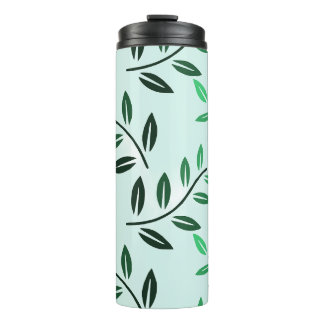 Bouteilles Isothermes Tasse de voyage à motif de feuille verte | Botaniq