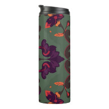 Tasse de voyage à motif floral baroque