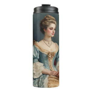 Bouteilles Isothermes Tasse de voyage à portrait de dame victorienne vin