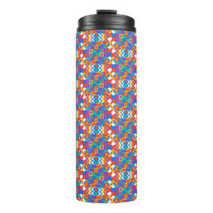 Bouteilles Isothermes Tasse de voyage avec motif géométrique vibrant