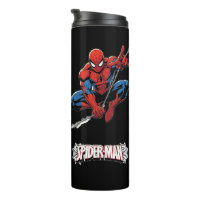 Tasse de voyage graphique d'action Spider-Man clas
