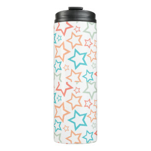 Bouteilles Isothermes Tasse en acier inoxydable Retro Pastel Stars Warm 