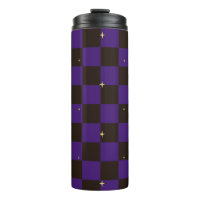 Tasse Thermique à Motif Carreaux Violet pour Hallo