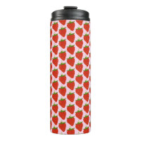 Tasse Thermique à Motifs de Fraise 