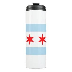 Bouteilles Isothermes Tasse thermique avec drapeau de Chicago, Illinois