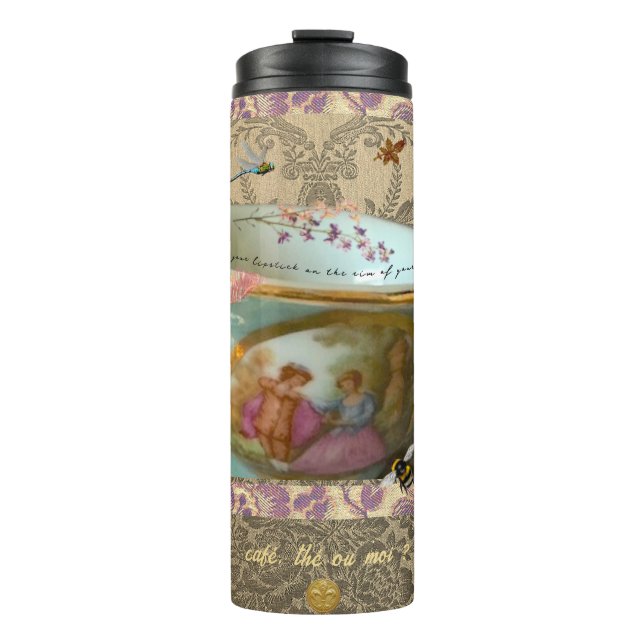 Bouteilles Isothermes Tasse Thermique Cadeau Romantique Rococo (Devant)
