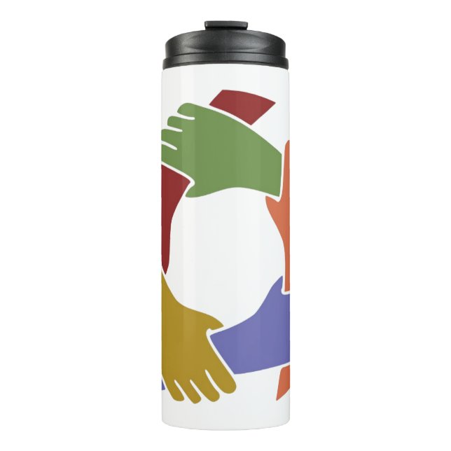 Bouteilles Isothermes Tasse thermique de Colorful Hand (Devant)