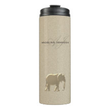 Tasse thermique éléphant doré pour elle