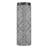 Tasse thermique en tricot argyles gris
