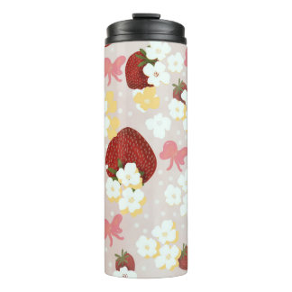Bouteilles Isothermes Tasse Thermique Fleur de Fraisier Sauvage