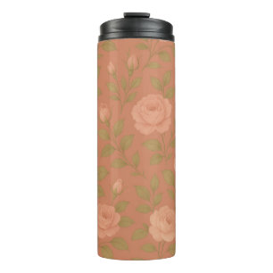 Bouteilles Isothermes Tasse Thermique Fleur de Rose Vintage