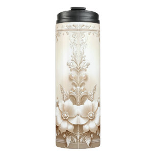 Bouteilles Isothermes Tasse Thermique Fleurs d'Ivoire