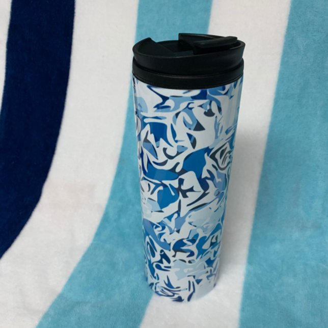 BOUTEILLES ISOTHERMES TASSE THERMIQUE INSPIRÉE DE LA PLAGE ABSTRAITE (Créateur téléchargé)