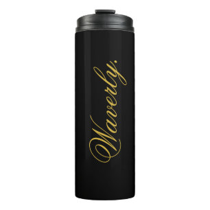 Bouteilles Isothermes Tasse thermique noire élégante personnalisée