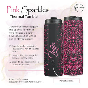 Bouteilles Isothermes Tasse Thermique Personnalisée avec Paillettes Rose