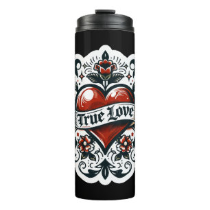 Bouteilles Isothermes Tatouage Autocollant Style Artistique Cœur Amour V