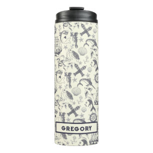 Bouteilles Isothermes Tatouages Nautiques Ancien Voilier Motivés