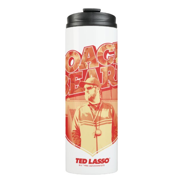 Bouteilles Isothermes Ted Lasso | Badge de la barbe de l'entraîneur (Devant)