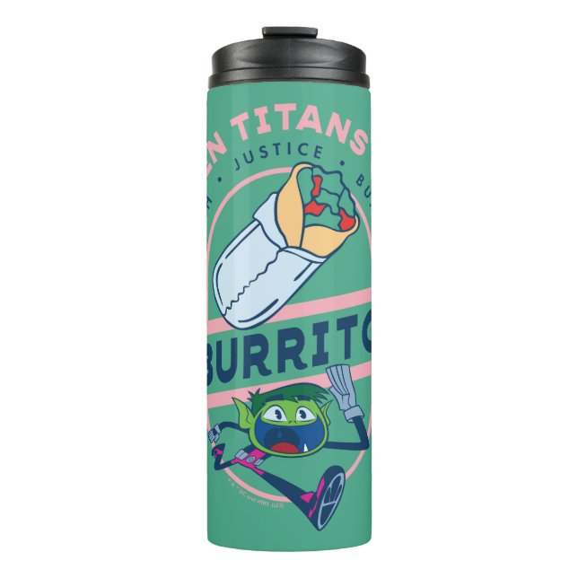 Bouteilles Isothermes Teen Titans Go ! Beast Boy "Truth Justice Burrito" (Devant)