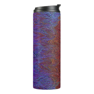 Bouteilles Isothermes "Tempête neurale" Abstraite" Bleu rouge