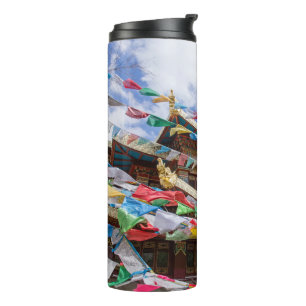 Bouteilles Isothermes Temple tibétain avec drapeaux de prière - Yunnan, 