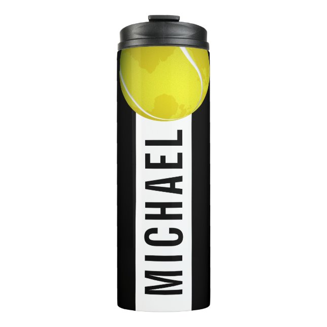 Bouteilles Isothermes Tennis Ball Planet World Boys Joueur Nom de l'entr (Devant)