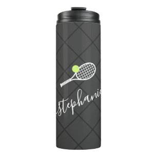 Bouteilles Isothermes Tennis Nom de script personnalisé Monogramme