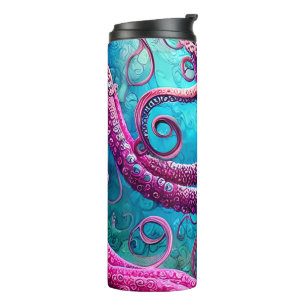 Bouteilles Isothermes Tentacles Kraken Octopus rose
