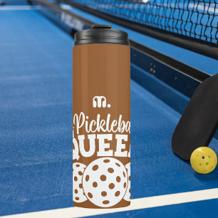 Bouteilles Isothermes Terracotta Custom Monogram Pickleball Queen